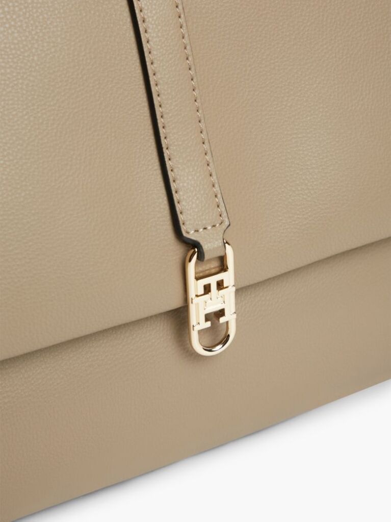 Beige TH Monogram Crossbody Satchel  Women