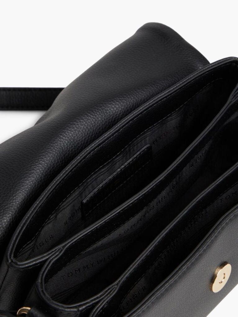 Black TH Monogram Flap Closure Crossbody Bag  Women