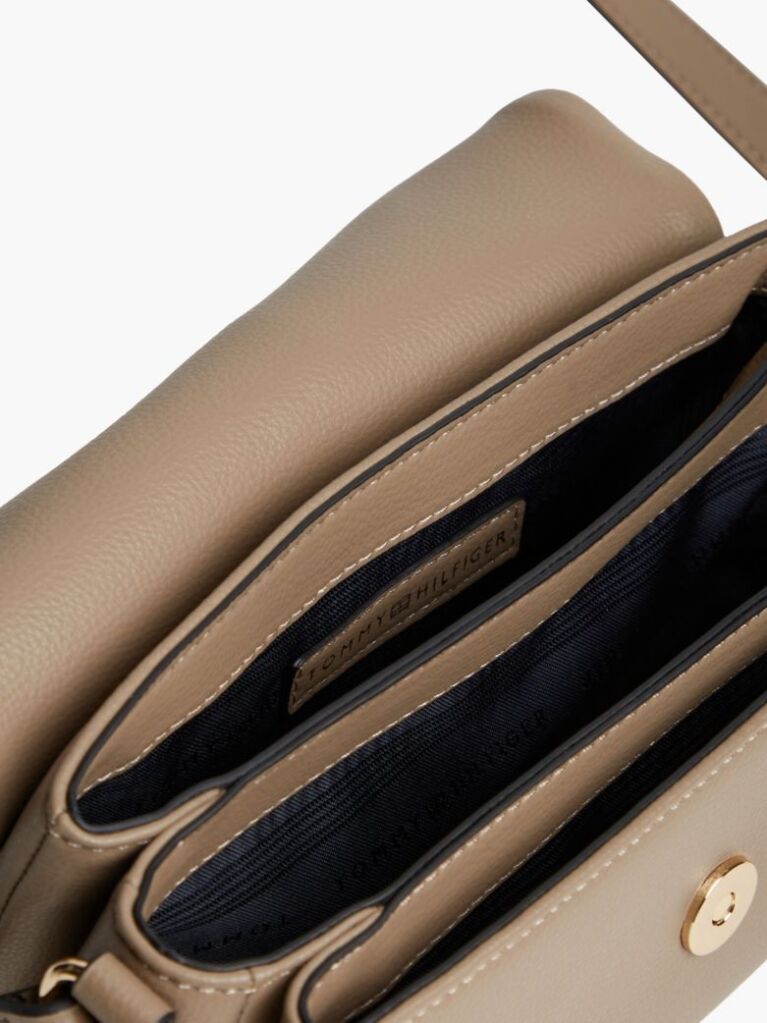 Beige TH Monogram Flap Closure Crossbody Bag  Women