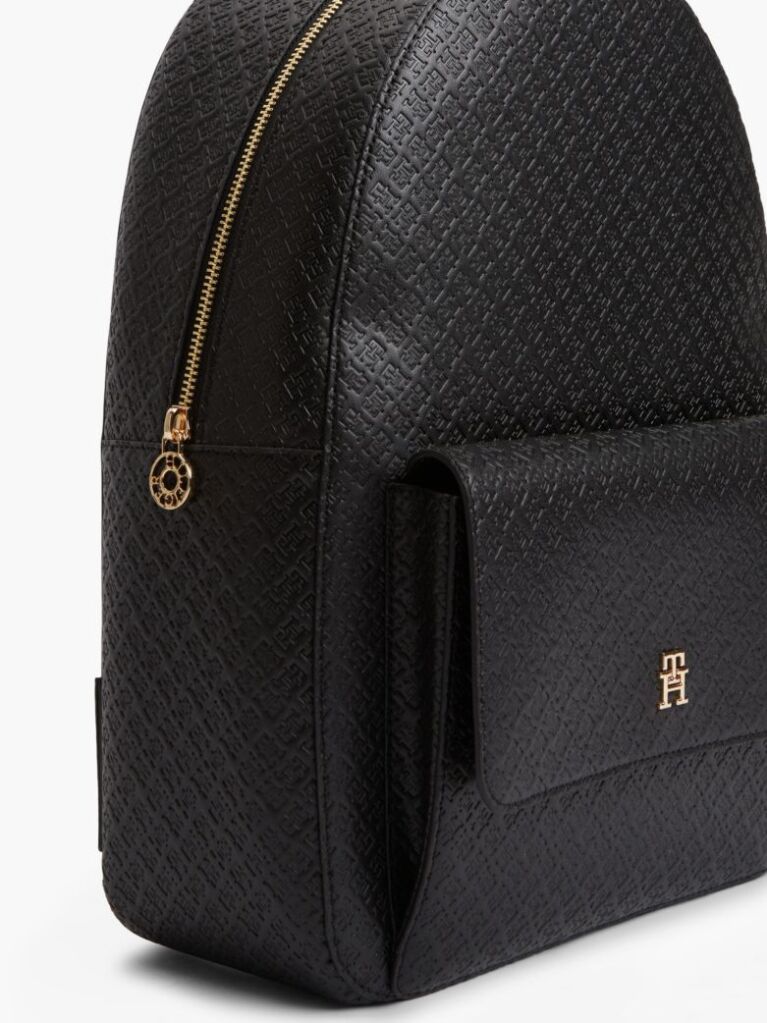 Black Hilfiger Icon TH Monogram Dome Backpack  Women
