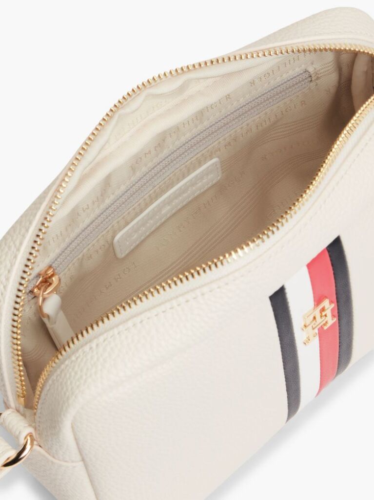Beige Essential Corporate Global Stripe Camera Bag  Women