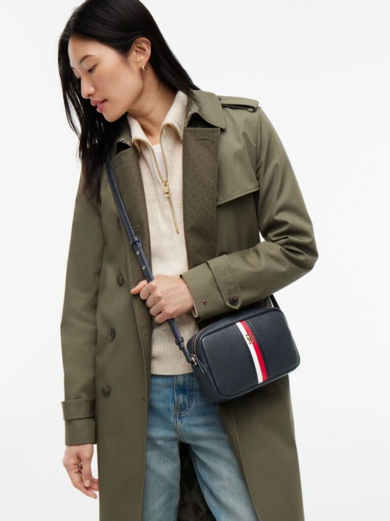 Blue Essential Corporate Global Stripe Camera Bag  Women