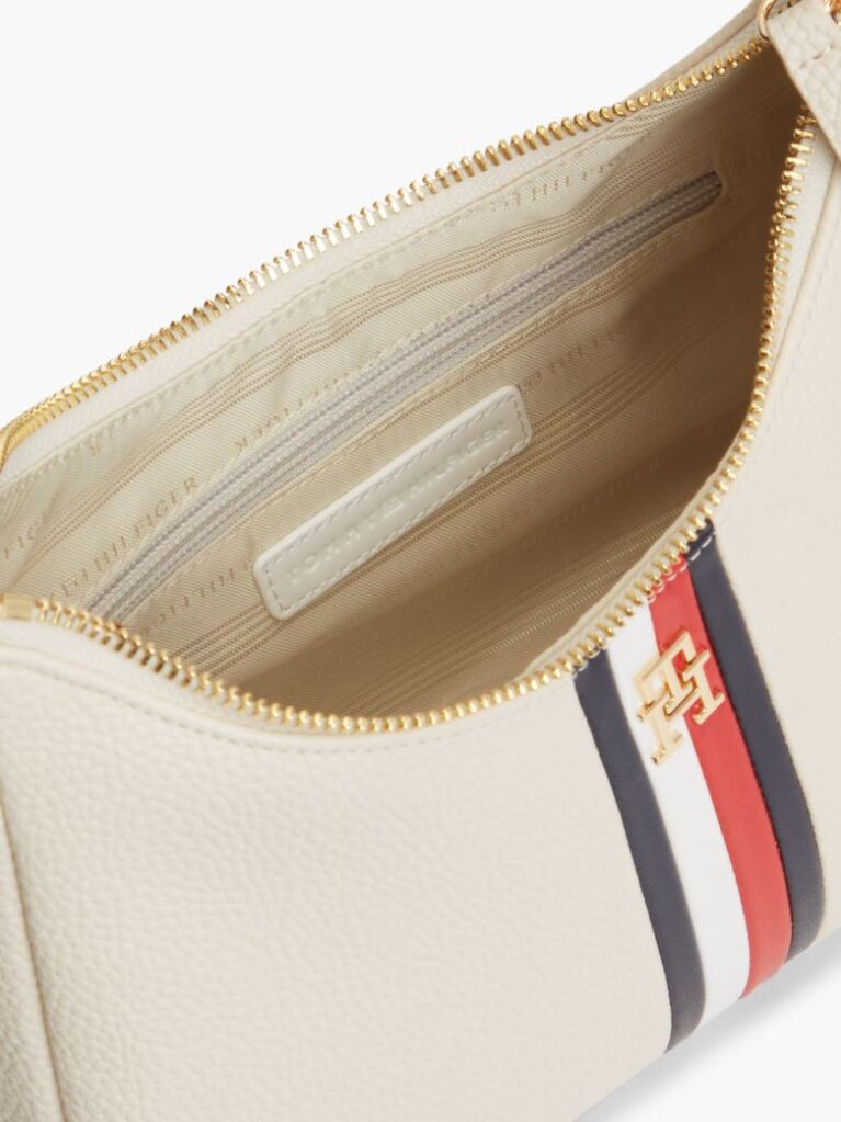 Beige Essential Corporate Global Stripe Shoulder Bag  Women