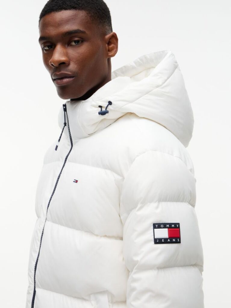 Beige Water Repellent Down Jacket  Men