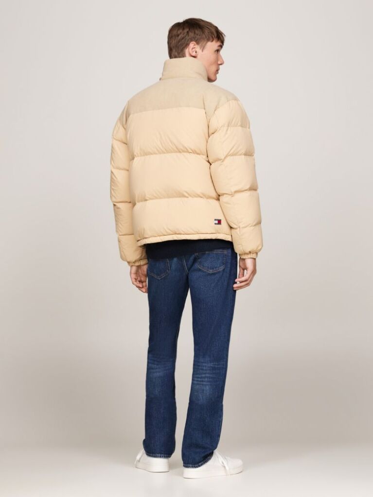 Beige Corduroy Alaska Puffer Jacket  Men