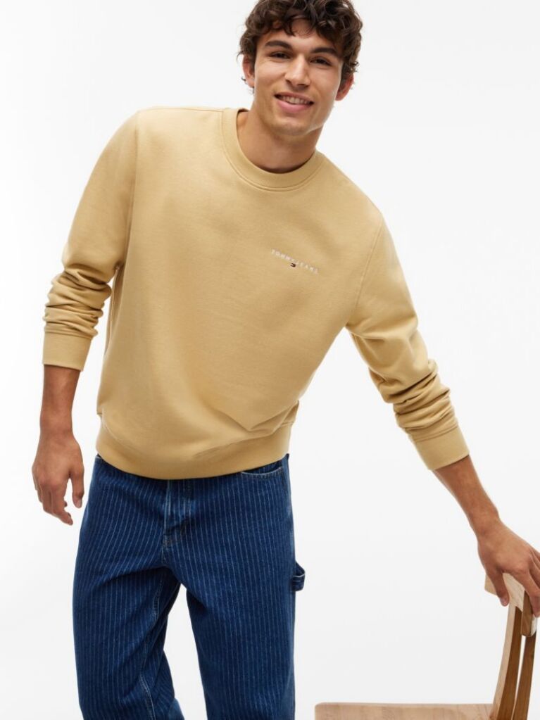 Beige Logo Crew Neck Sweatshirt  Men
