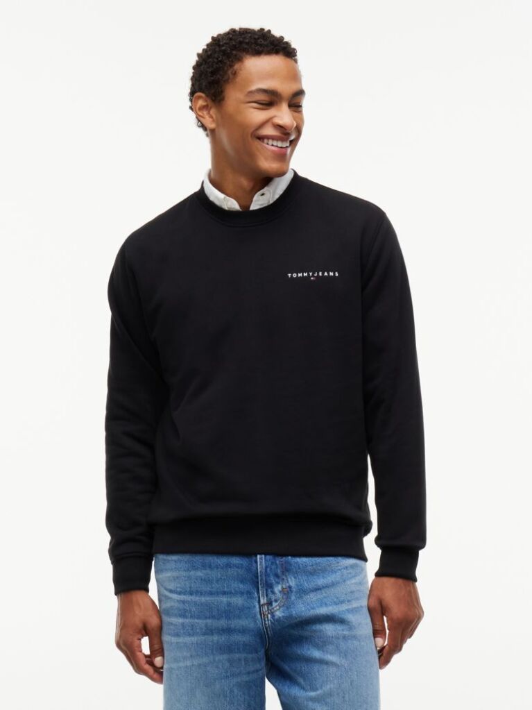 Black Logo Crew Neck Sweatshirt  Men