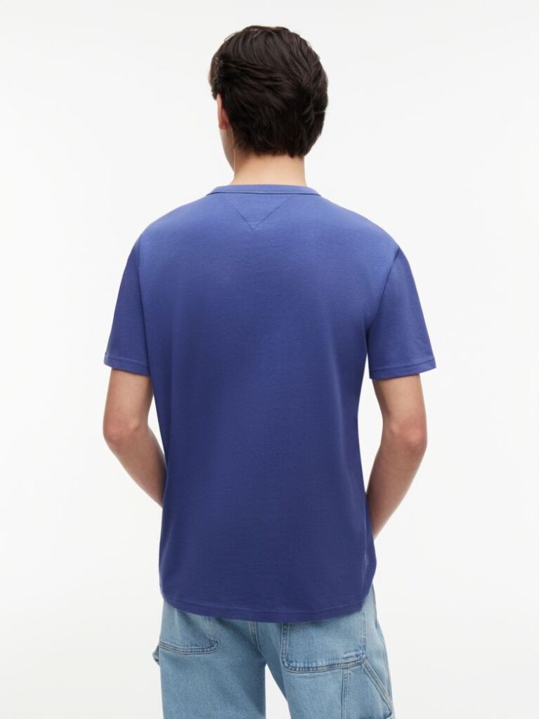 Blue Tommy Badge Crew Neck T-Shirt  Men
