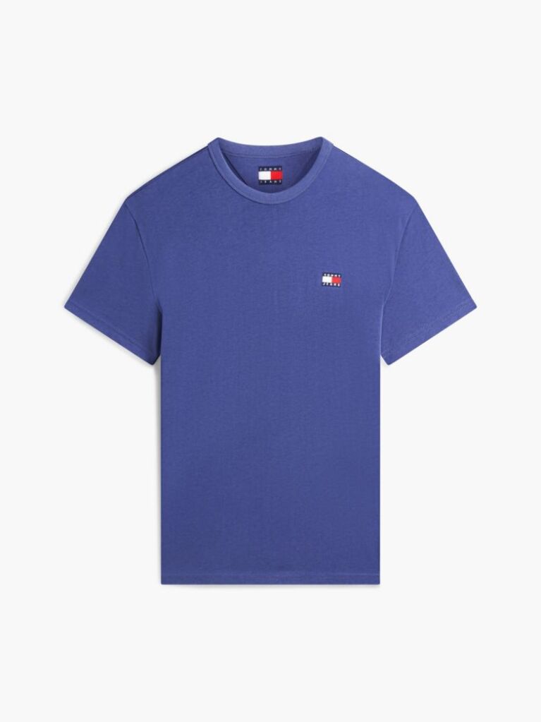 Blue Tommy Badge Crew Neck T-Shirt  Men