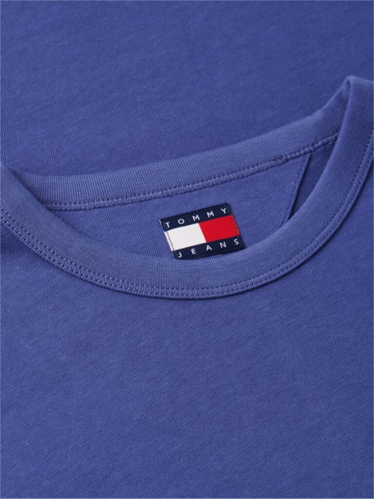 Blue Tommy Badge Crew Neck T-Shirt  Men
