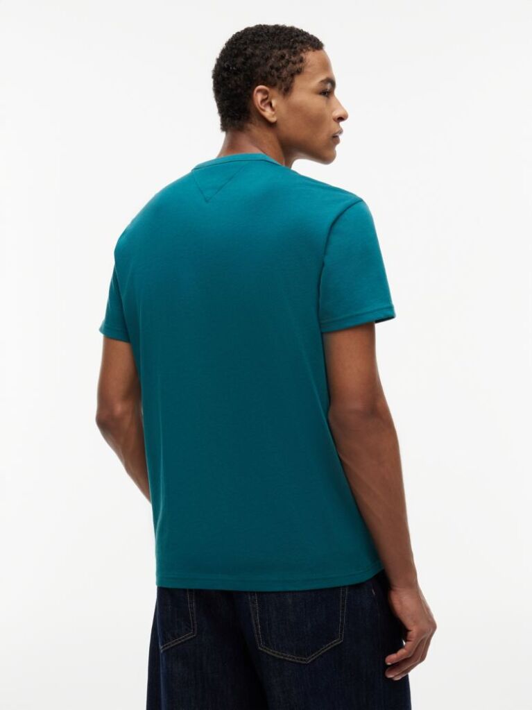 Blue Tommy Badge Crew Neck T-Shirt  Men