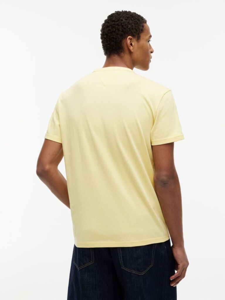 Yellow Tommy Badge Crew Neck T-Shirt  Men