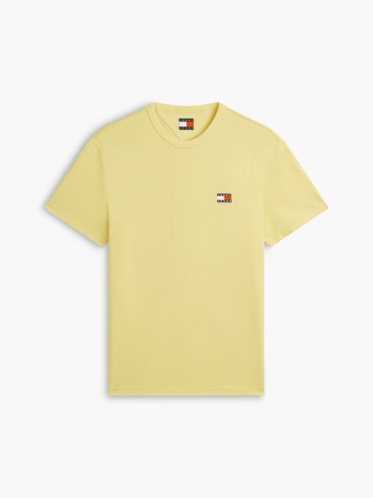 Yellow Tommy Badge Crew Neck T-Shirt  Men