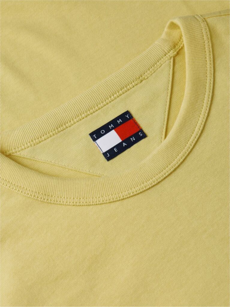 Yellow Tommy Badge Crew Neck T-Shirt  Men