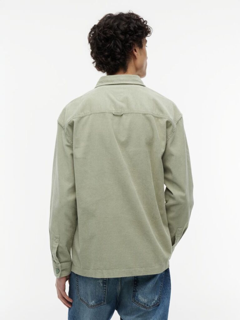 Green Brick Cord Overshirt  Men