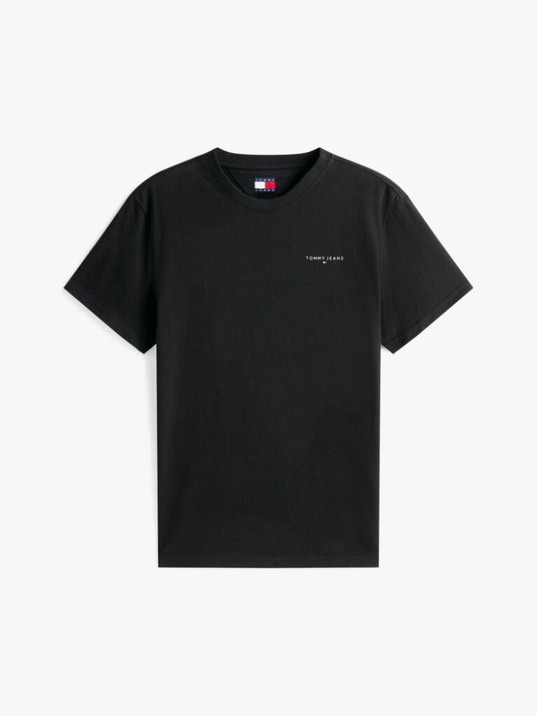 Μαύρο Slim T-shirt Με Λογότυπο Και Στρογγυλή Λαιμόκοψη  Άνδρες