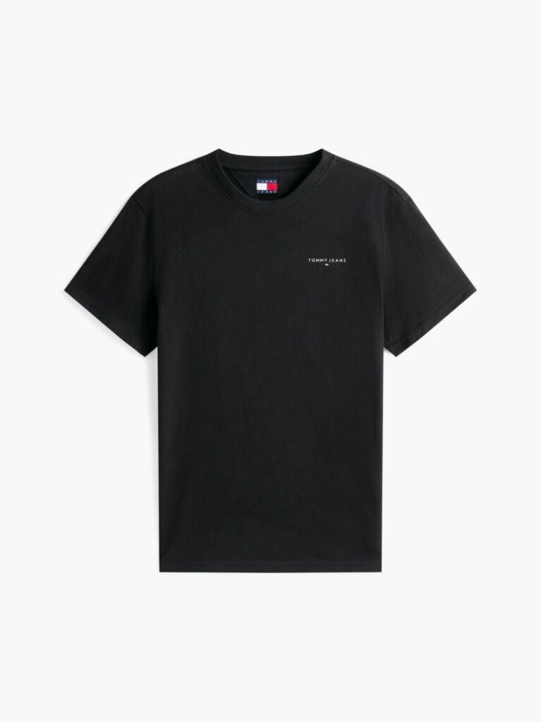 Μαύρο Slim T-shirt Με Λογότυπο Και Στρογγυλή Λαιμόκοψη  Άνδρες