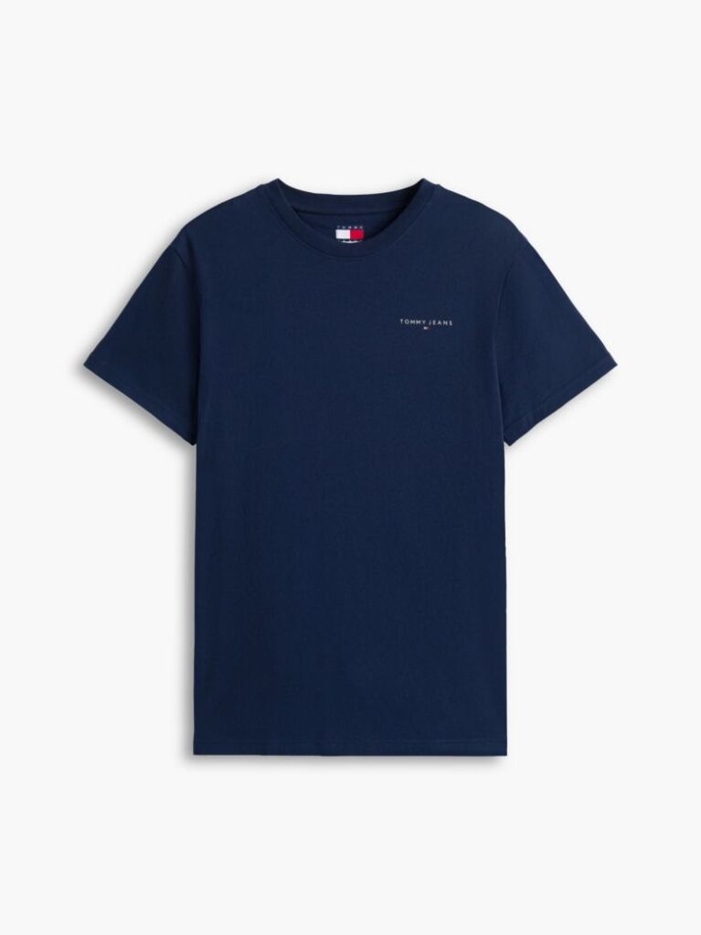 Μπλε Slim T-shirt Με Λογότυπο Και Στρογγυλή Λαιμόκοψη  Άνδρες