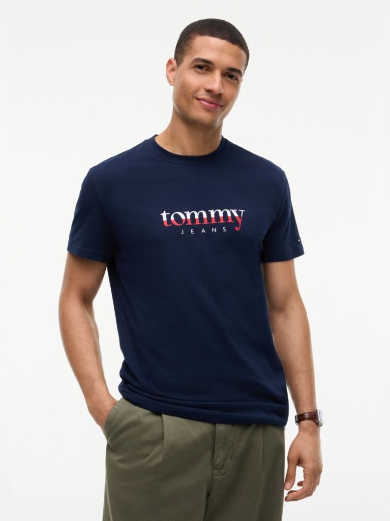 Blue Logo Jersey Crew Neck T-Shirt  Men
