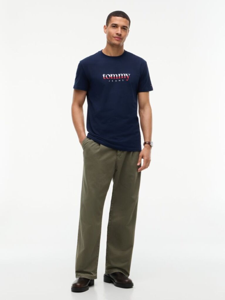 Blue Logo Jersey Crew Neck T-Shirt  Men