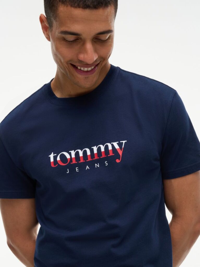 Blue Logo Jersey Crew Neck T-Shirt  Men