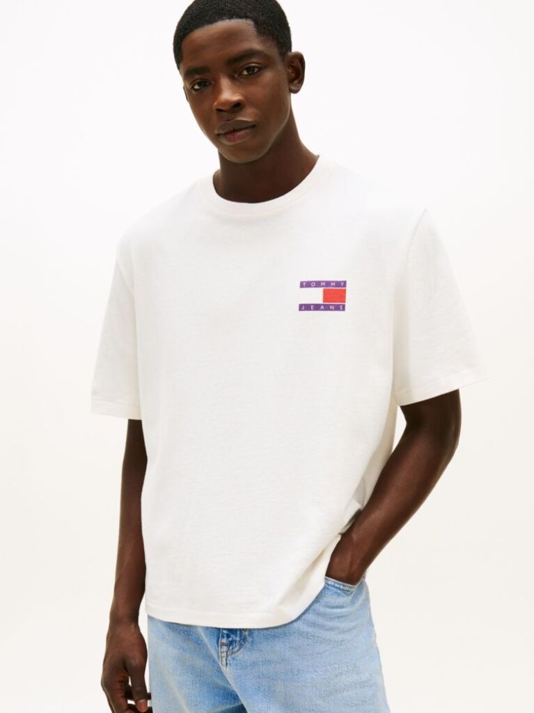 White 90s Multi Back Logo T-Shirt  Men