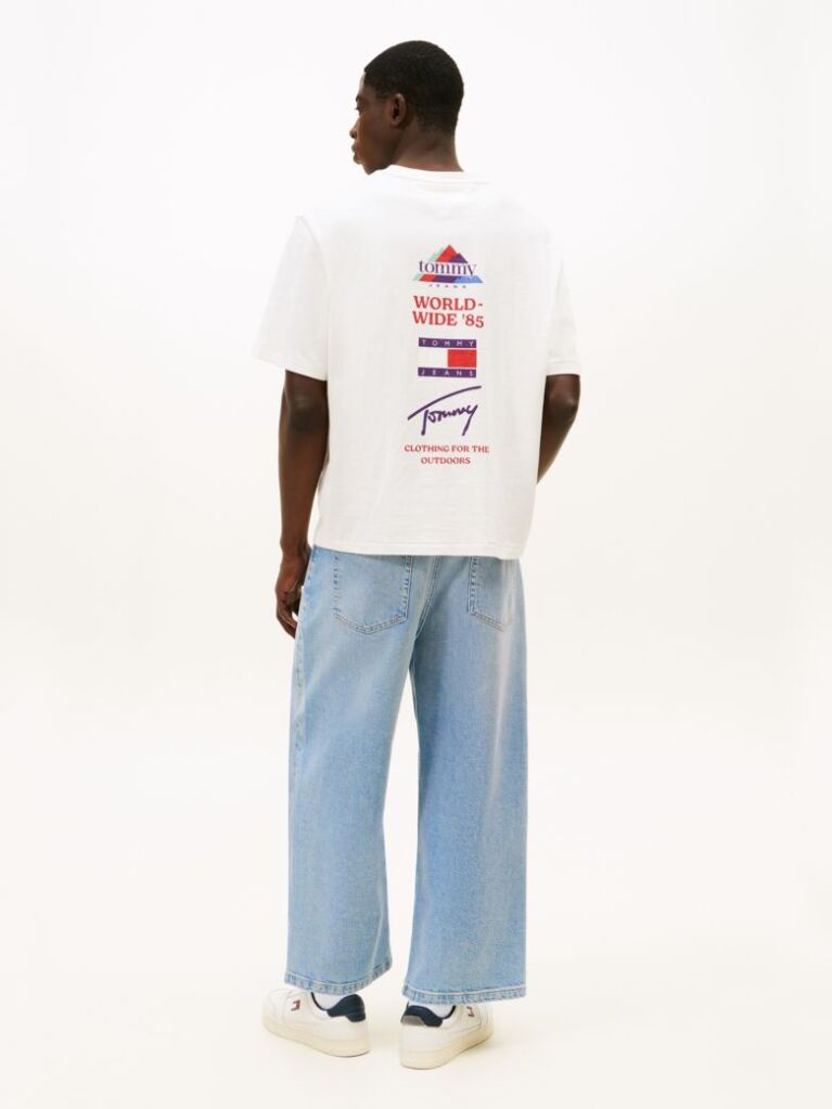 White 90s Multi Back Logo T-Shirt  Men
