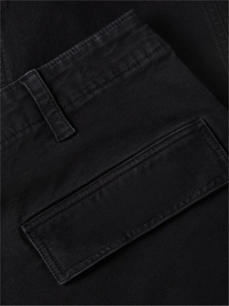 Black Otis Canvas Straight Cargo Trousers  Men
