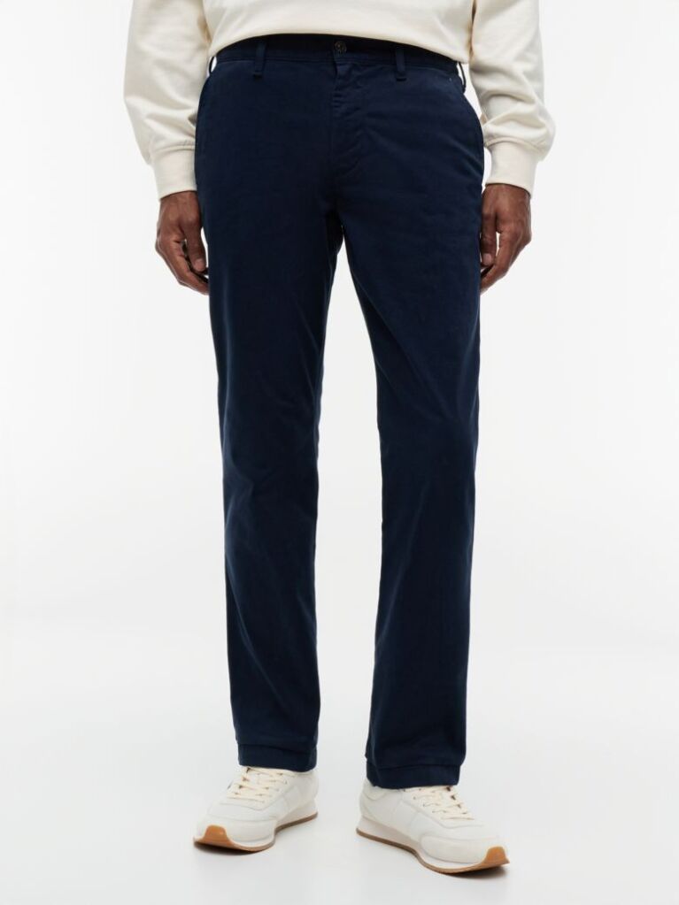 Blue Scanton Slim Peached Twill Chinos  Men