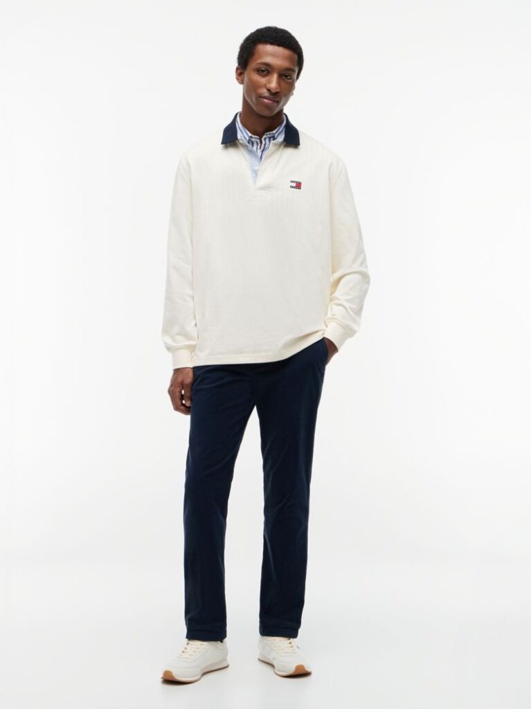 Blue Scanton Slim Peached Twill Chinos  Men