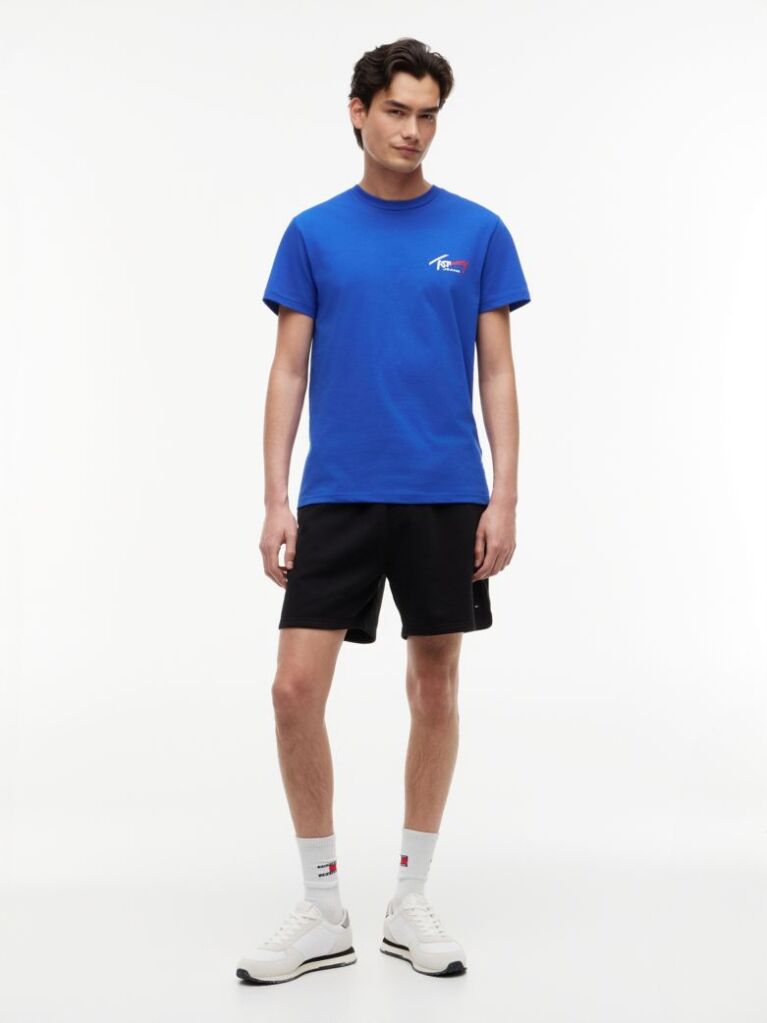 Blue Signature Logo Slim Jersey T-Shirt  Men