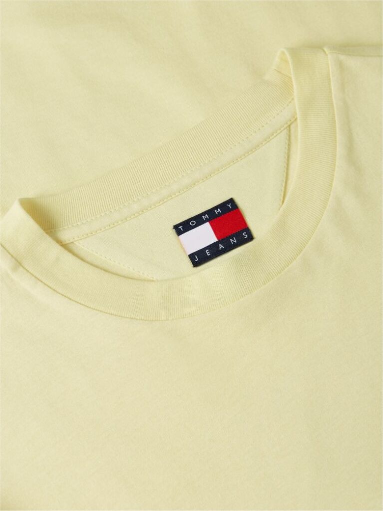 Κίτρινο Slim Βαμβακερό T-Shirt Με Signature Λογότυπο  Άνδρες