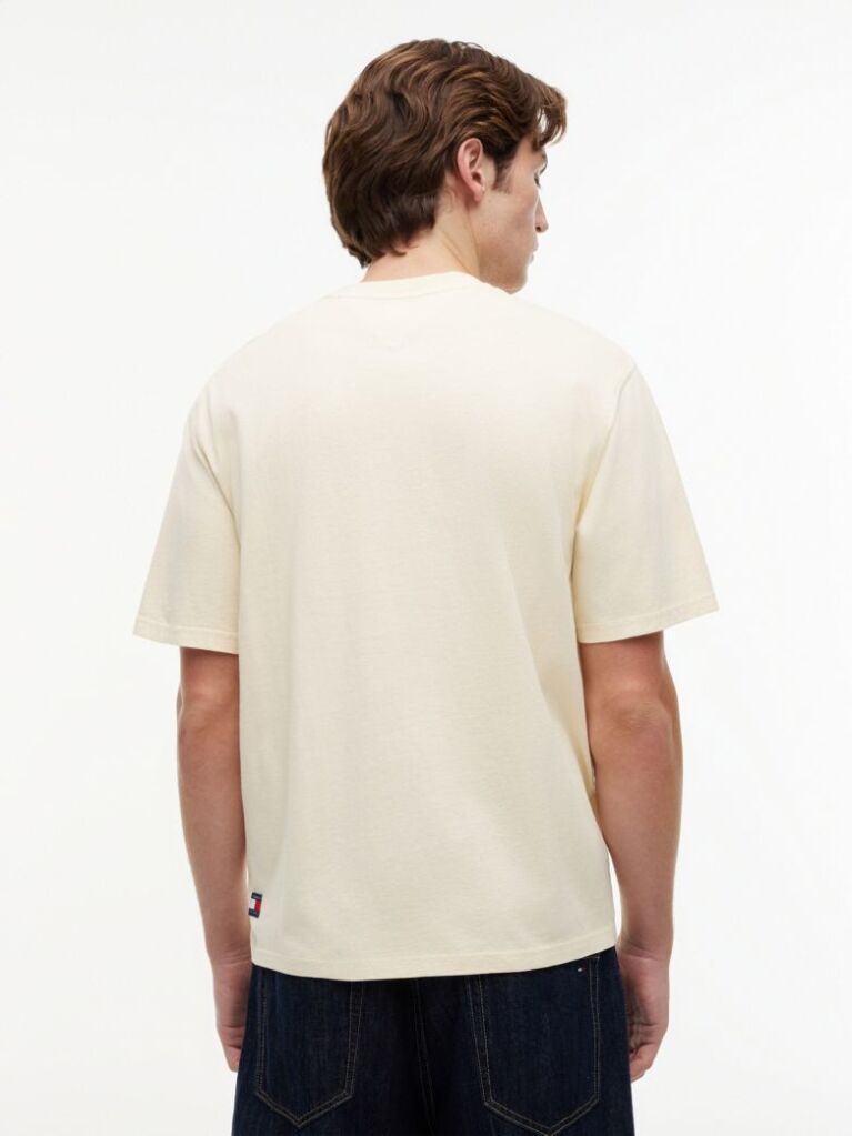 Beige Classic Tonal Logo Oversized T-Shirt  Men
