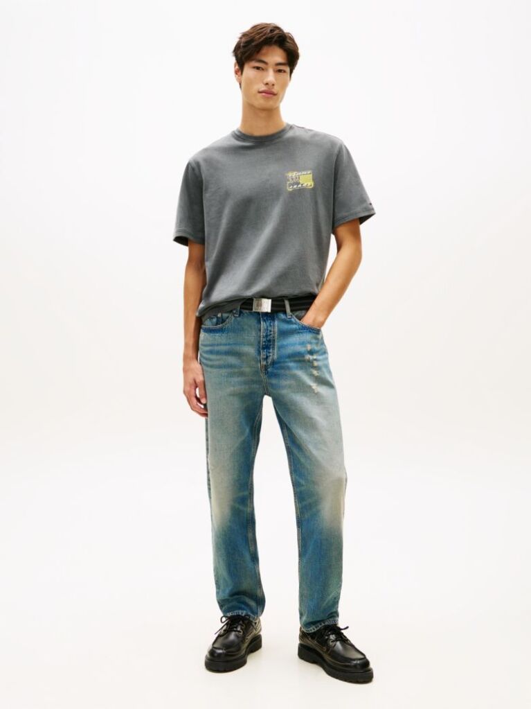 Μαύρο 90s T-Shirt Jersey Με Λογότυπο Στην Πλάτη  Άνδρες