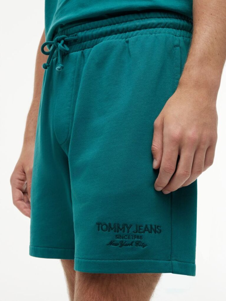 Blue Classic Tonal Logo Embroidery Sweat Bermuda Shorts  Men