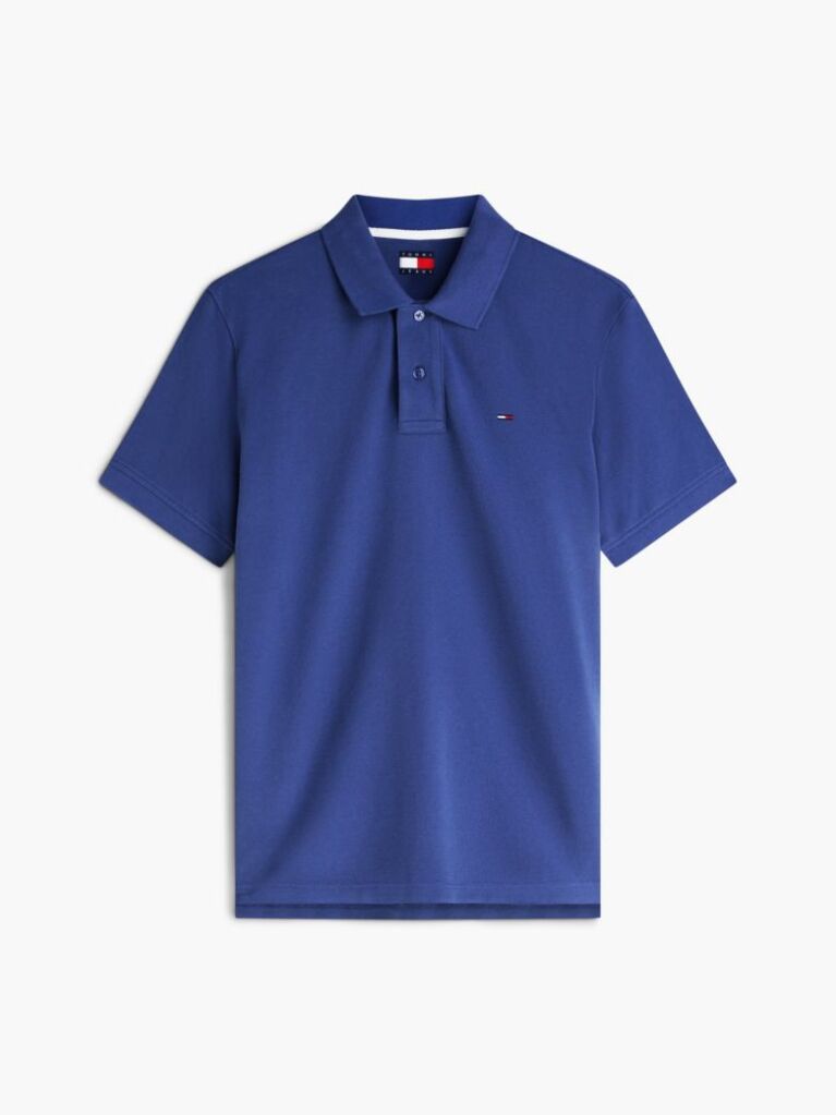 Μπλε Πόλο Μπλούζα Σε Κανονική Γραμμή Με Hilfiger Σημαιάκι  Άνδρες
