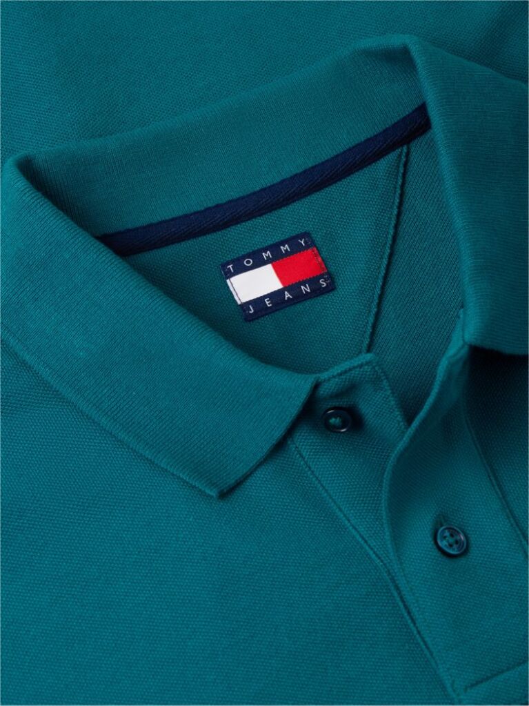 Green Hilfiger Flag Regular Fit Pique Polo Shirt  Men