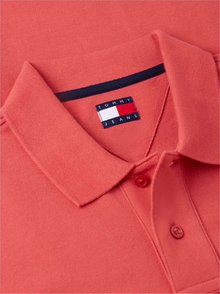 Κόκκινο Πόλο Μπλούζα Σε Κανονική Γραμμή Με Hilfiger Σημαιάκι  Άνδρες
