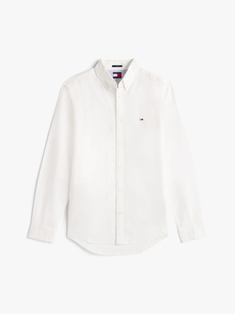Beige Regular Fit Button-Down Collar Oxford Shirt  Men
