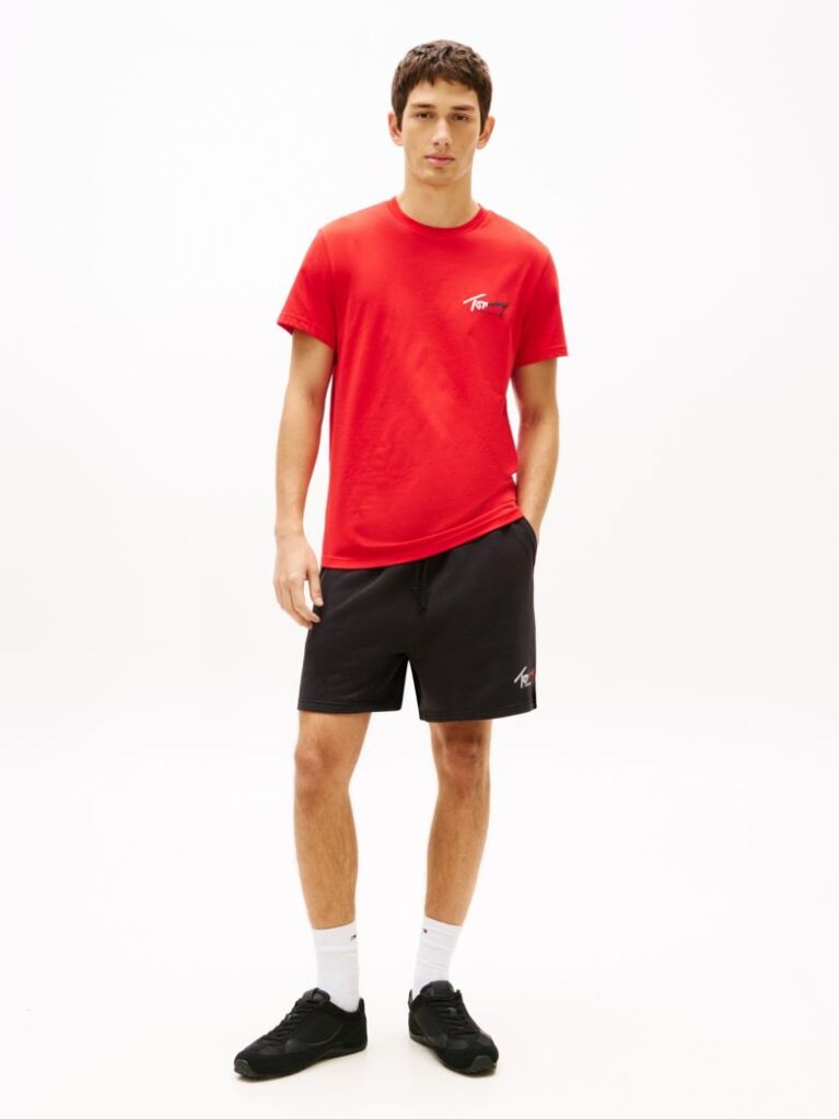 Black Signature Logo Sweat Bermuda Shorts  Men