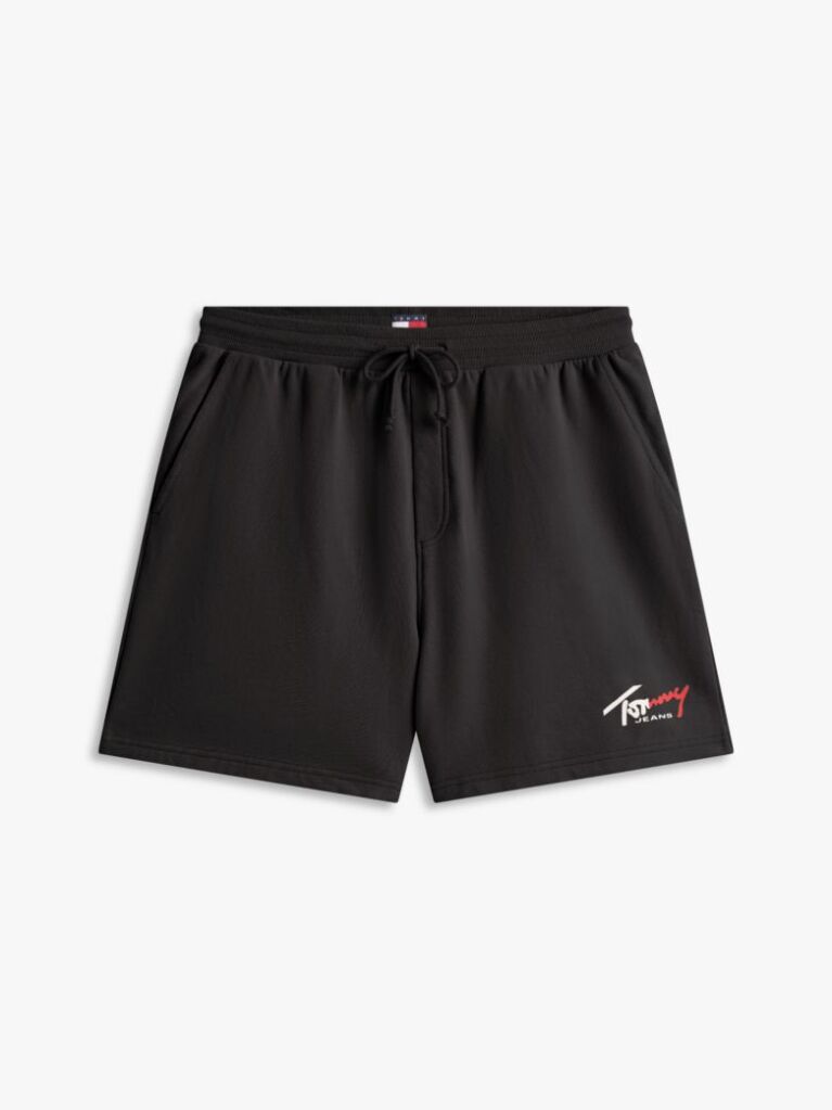 Black Signature Logo Sweat Bermuda Shorts  Men