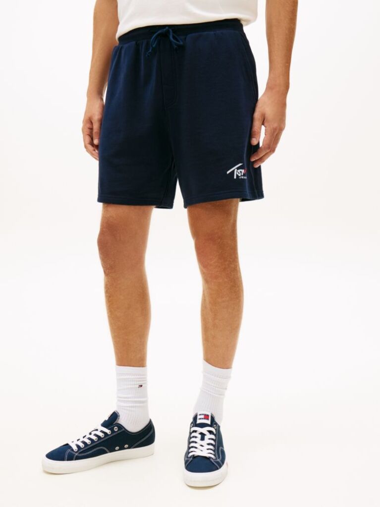 Blue Signature Logo Sweat Bermuda Shorts  Men