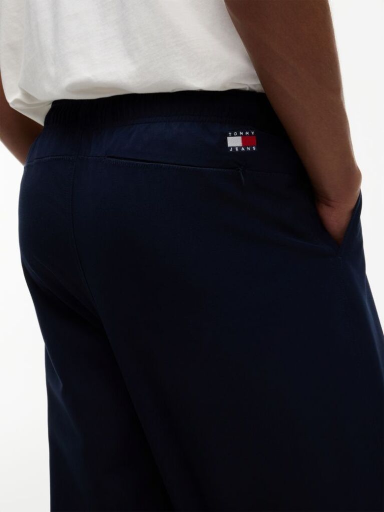 Blue Theo Loose Drawstring Parachute Trousers  Men