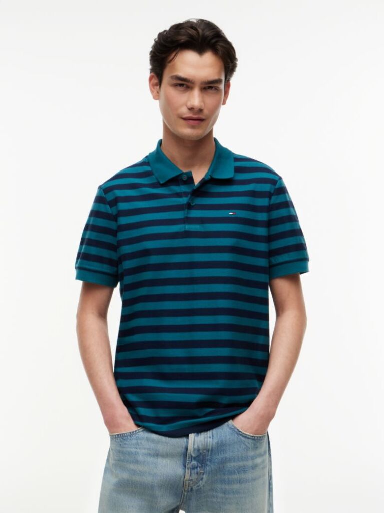 Multi Regular Fit Stripe Jersey Polo Shirt  Men
