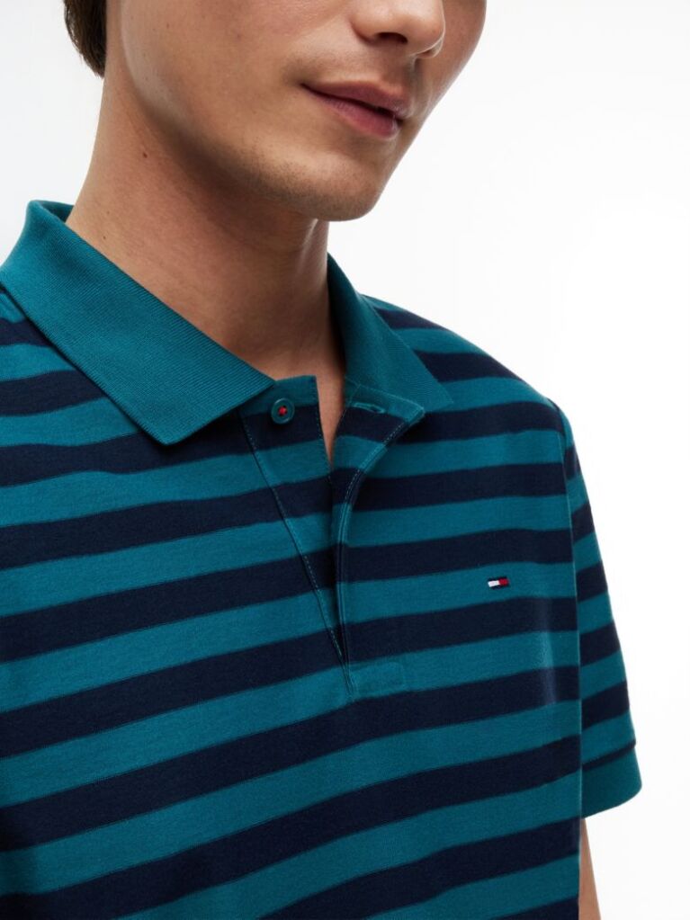 Multi Regular Fit Stripe Jersey Polo Shirt  Men