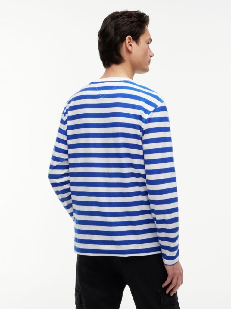 Multi Tommy Flag Stripe Long Sleeve T-Shirt  Men