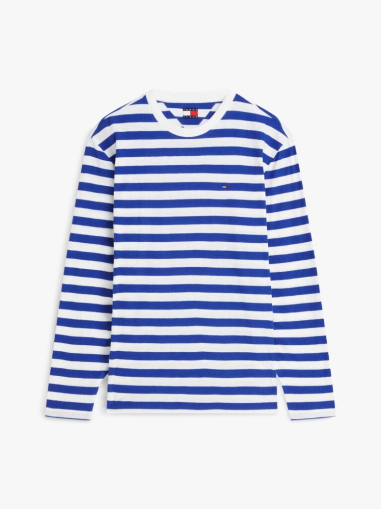 Multi Tommy Flag Stripe Long Sleeve T-Shirt  Men