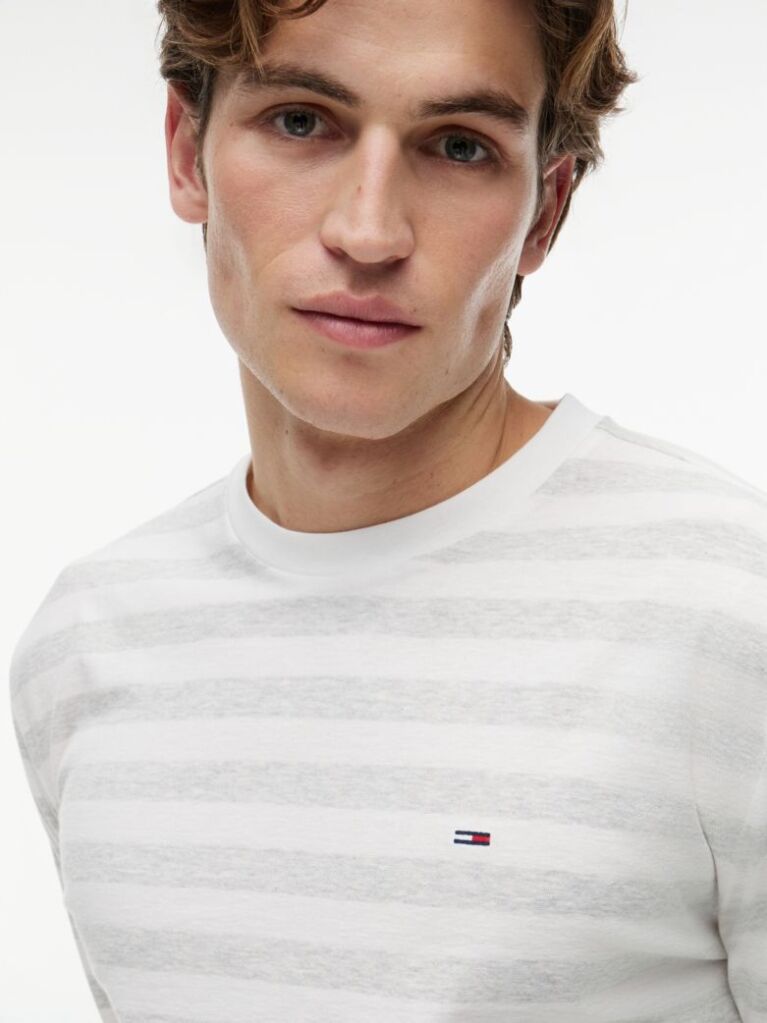 Multi Tommy Flag Stripe Long Sleeve T-Shirt  Men