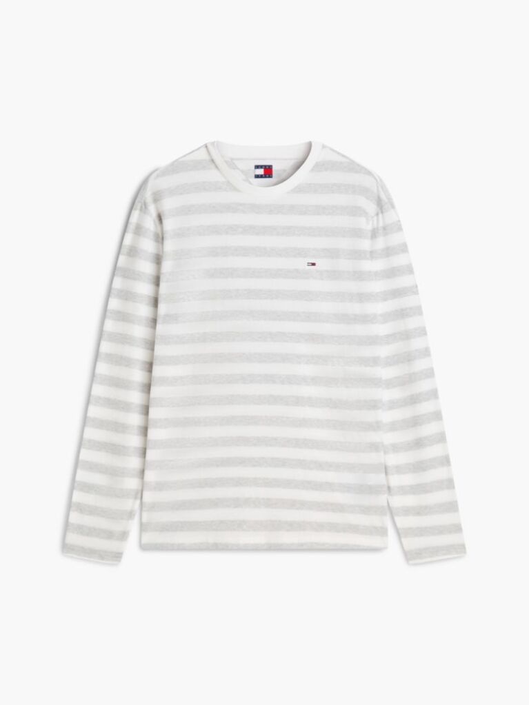 Multi Tommy Flag Stripe Long Sleeve T-Shirt  Men
