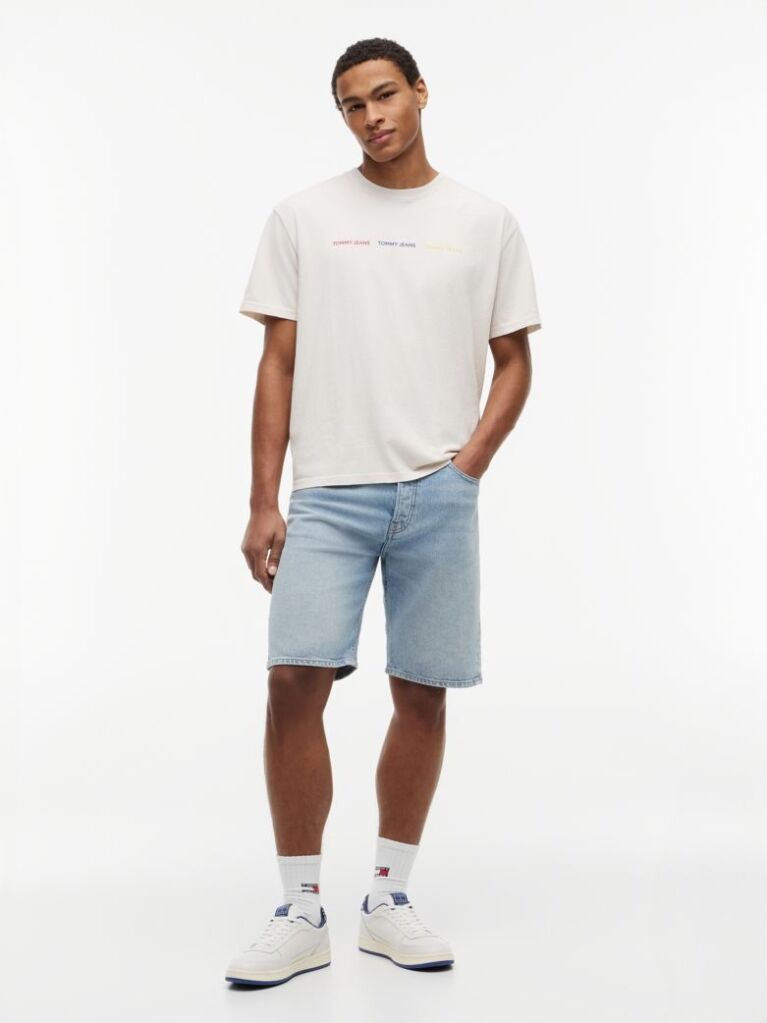 White Repeat Logo T-Shirt  Men